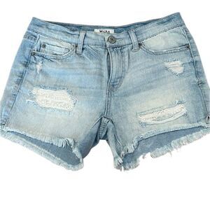MUDD size 7 distressed denim shorts fab with cowboy boots or flip flops EUC